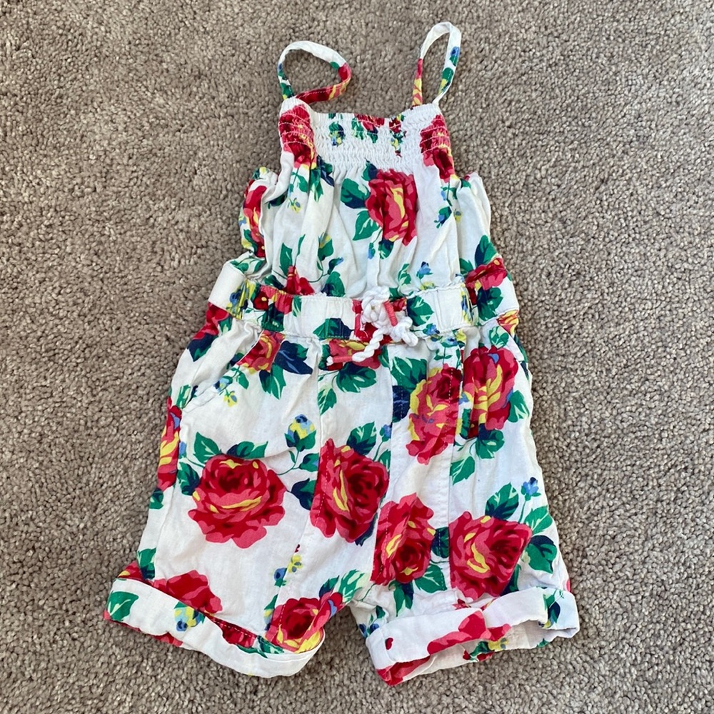 Joe Fresh girls floral romper size 6-12 months